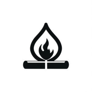 Campfire Icon SVG - Minimalist Fire Pit Design - svgcollections.com