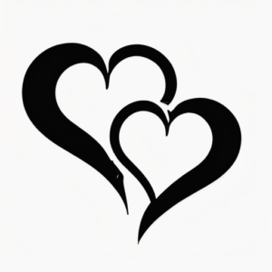 Double Hearts SVG Design - Romantic Love Symbol - svgcollections.com