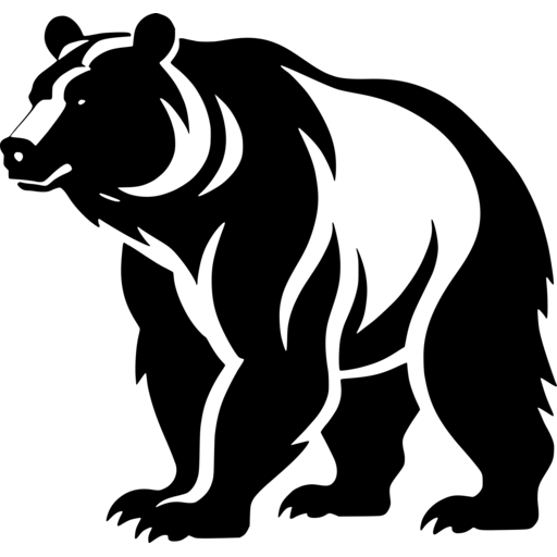 Majestic Bear Silhouette Svg - Svgcollections.com