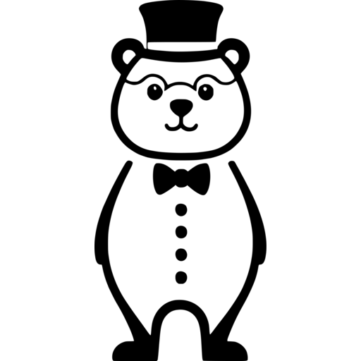 Gentleman Bear SVG