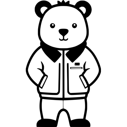 Cute Bear in Jacket SVG
