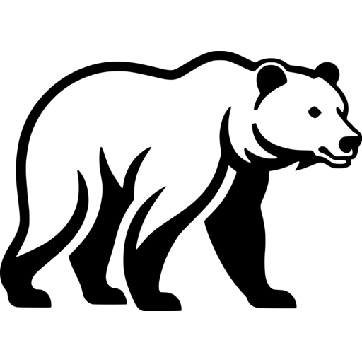 Elegant Bear Silhouette SVG