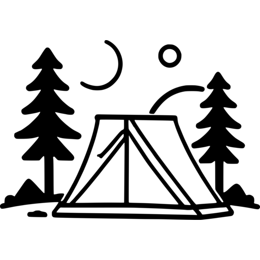 Camping Scene Tent and Trees SVG - svgcollections.com