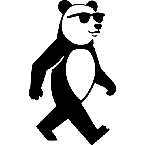 Cool Panda Walking SVG