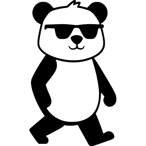 Cool Walking Panda SVG