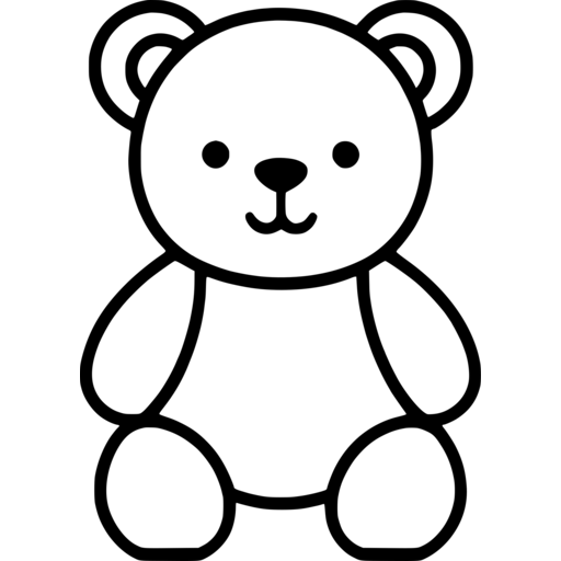 Adorable Teddy Bear SVG Outline - svgcollections.com