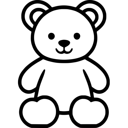 Cute Bear Outline SVG - svgcollections.com