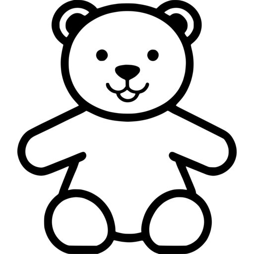 Cute Bear Outline SVG - svgcollections.com