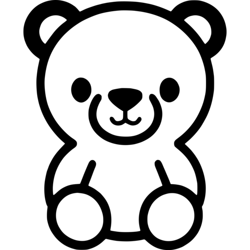 Cute Bear Outline SVG - svgcollections.com