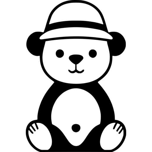 Cute Bear with Hat SVG
