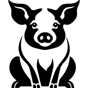 Cute Pig Silhouette SVG - svgcollections.com