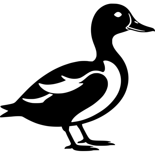 Elegant Duck Silhouette SVG - svgcollections.com