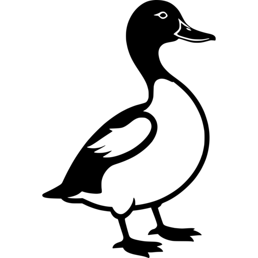 Standing Duck SVG Illustration - svgcollections.com