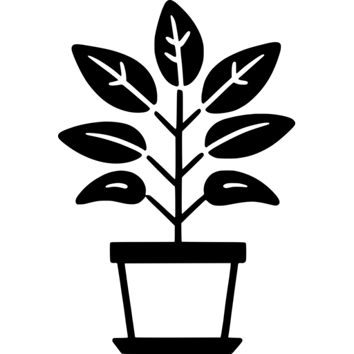 Minimalist Potted Plant SVG Illustration