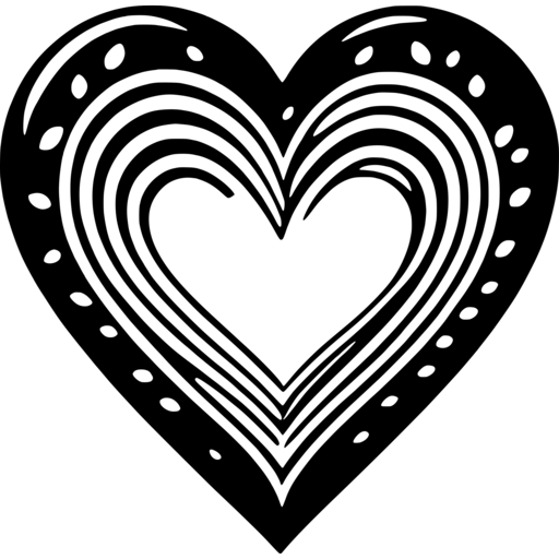 Layered Heart SVG – Bold and Artistic Design