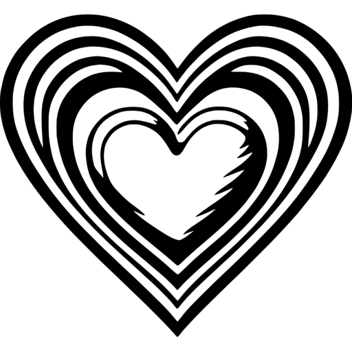 Layered Heart SVG for Creative Projects