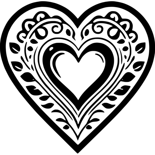 Ornate Heart SVG for Crafting