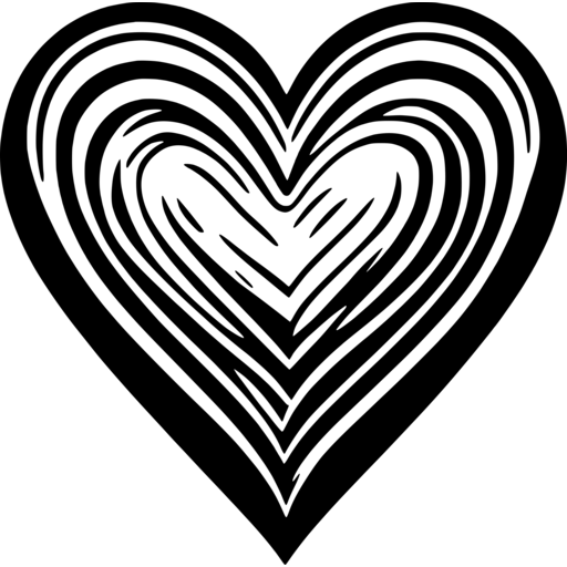 Striped Heart SVG Design