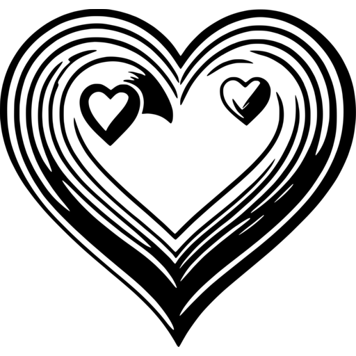 Stylized Heart SVG Design
