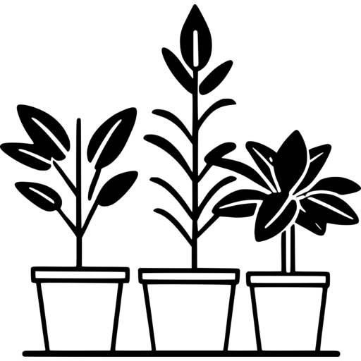 Trio of Houseplants SVG - svgcollections.com