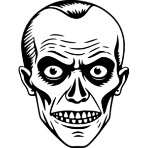 Creepy Skull Face Horror SVG - svgcollections.com