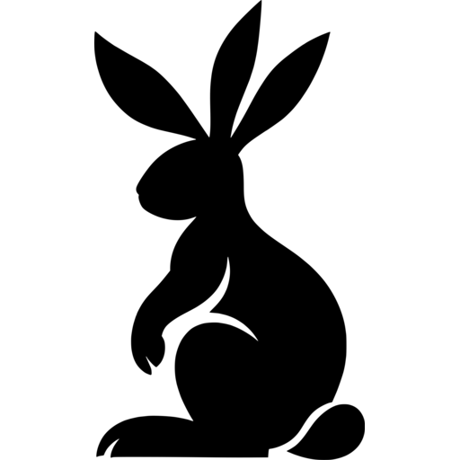 An abstract design of an easter bunny.