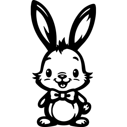 Easter bunny wearing a bow tie